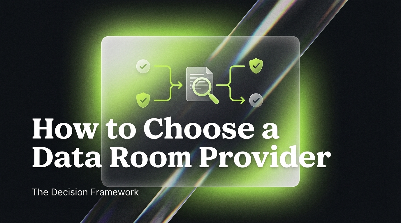 A practical buyer's guide and decision framework for choosing the right data room provider in 2026 โ covering pricing models, security certifications, use cases, and the key questions to ask before signing.