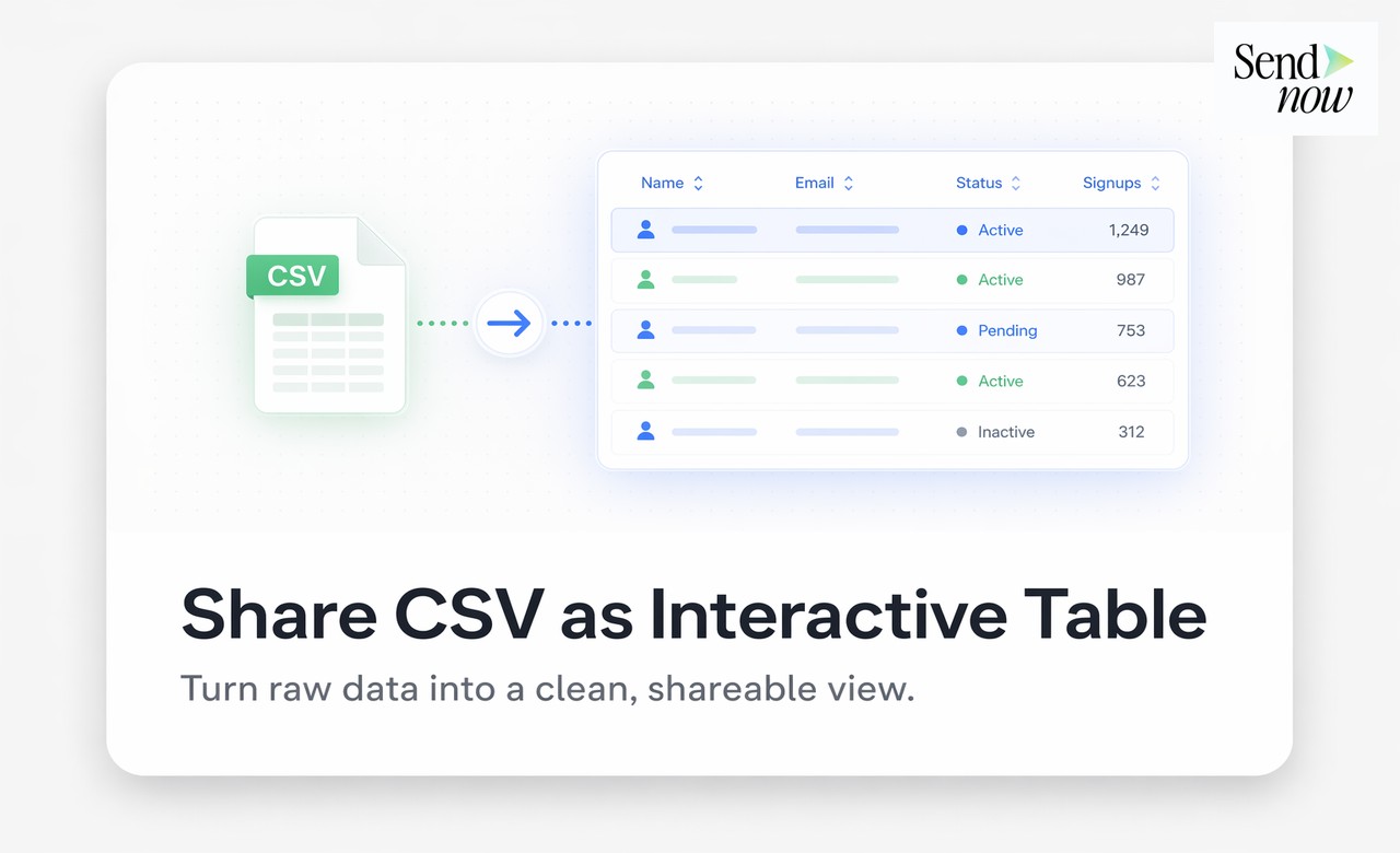 How to Share CSV Data as a Clean Interactive Table