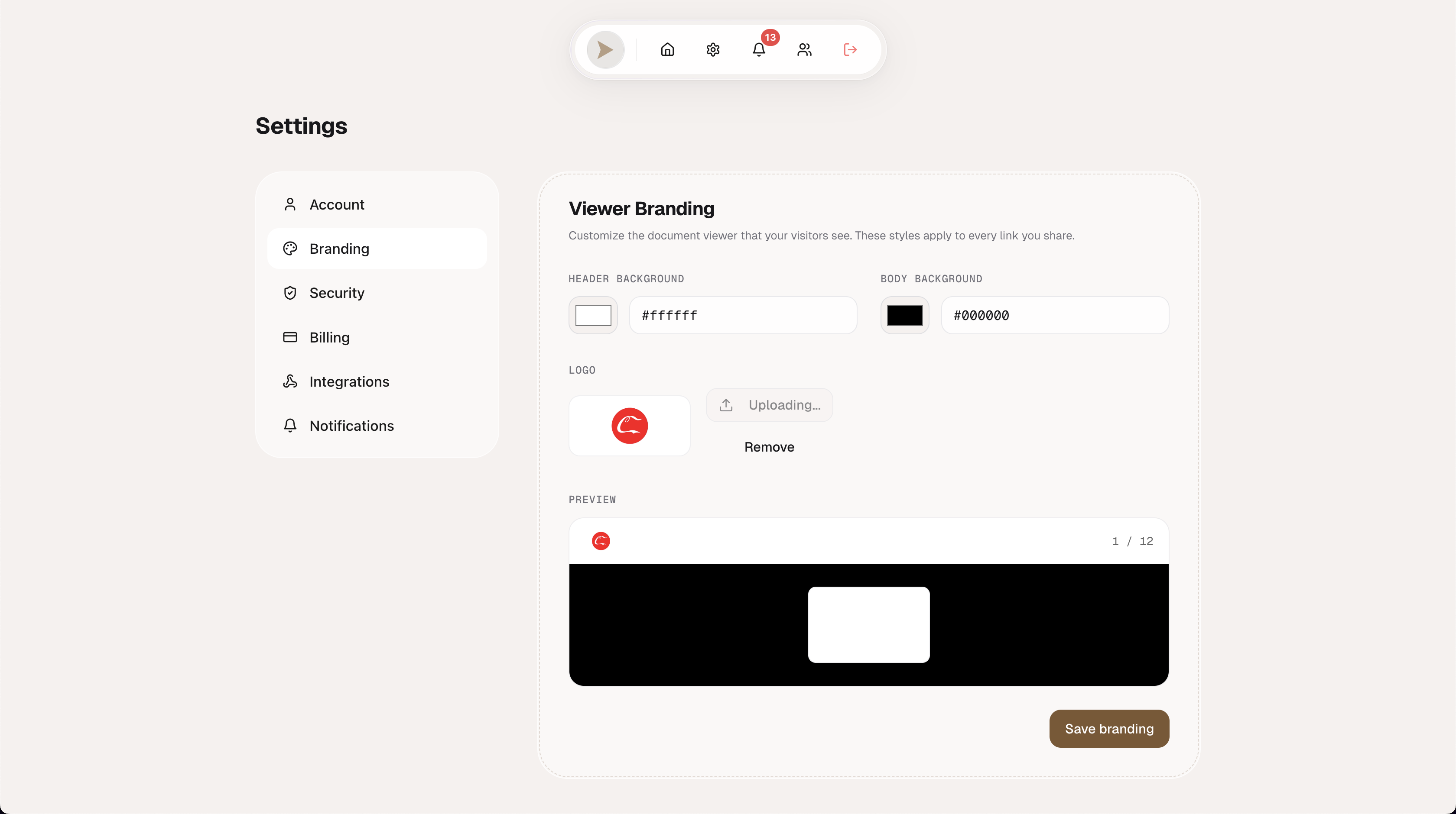 Custom Branding